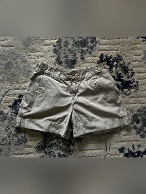 Faded Glory Light Khaki Button-Tab Bermuda Shorts